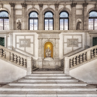 Monumental staircase in the San Giorgio Monastery by Herbert A. Franke