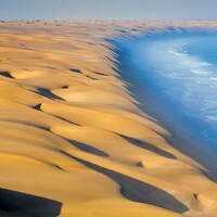 namib desert meets atlantic ocean
