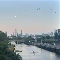 Balloons over the moon
