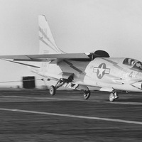 F-8 takes one on the nose gear