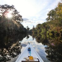 Kayaking on my favorite creek a few years ago