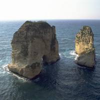 Beirut's Pigeon Rocks.