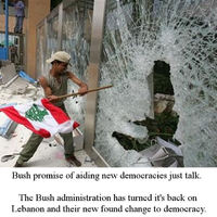 Bush Admin support of democracy changes day to day