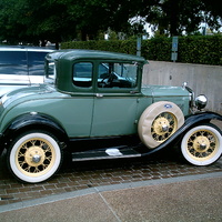 someones 1930 ford model A at the museum