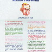 The Rules of Show Business Success