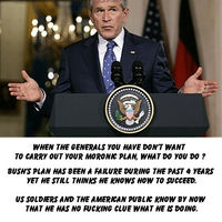 Bush removes Iraq Generals because they think the "Bush" plan sucks!
