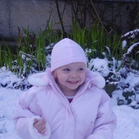 My little girl in the snow