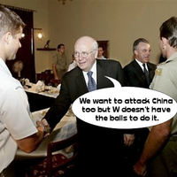 Cheney setting pretext to attack China too?