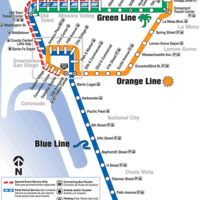 San Diego Trolley map.