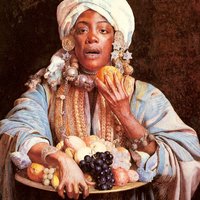 African fruit vendor