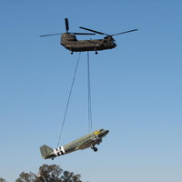 hitchin' a ride - CH-47 moves C-47