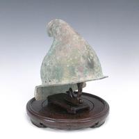 RARE GREEK PHRYGIAN HOPLITE BRONZE HELMET 350 BC