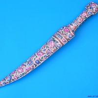 19 C Persian Qajar Enamelled Dagger dated 1823