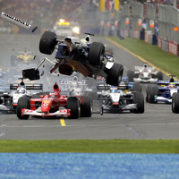 Flying through the air (Melbourne F1 Grand Prix)