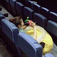 Did you bring your garbage bag of popcorn?