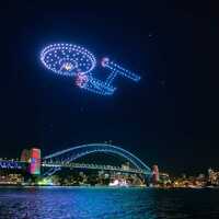 600 drones over Sydney Harbour