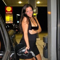 I CANT'T BELIEVE SHE'S DOING THAT AT A GAS STATION!
