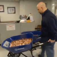 Man Commits Ultimate Act Of Heroic Pettiness, Pays DMV 300,000 Pennies In Taxes