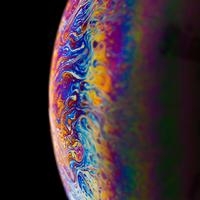 Macro shot of a bubble (or Ur Quan rainbow world)