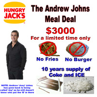 The Hungry Jacks Andrew Johns meal