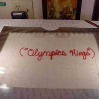 Cake with Olympics rings
