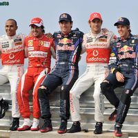 Formula 1 World Driver Championship contenders 2010 - go Webber (AUS, middle)