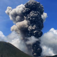 Ruang volcano, Sulawesi, eruption 30 March 2024