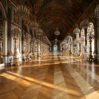 Hall of Mirrors in Herrenchiemsee Castle on Lake Chiemsee in Bavaria
