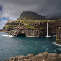 Waterfall Gasadalur by Gerd Moors