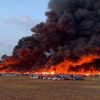 3500 cars ablaze at Florida airport