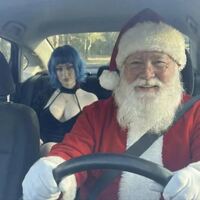 quasi STILL ubering dressed as Santa