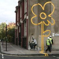 Banksy returns with some flower power
