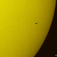 Space Shuttle Atlantis passes infront of the Sun, 12 May 2009