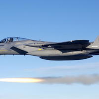 F-15C fires AIM Sparrow missile