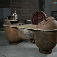 Furniture Made Out of Rusty Underwater Mines