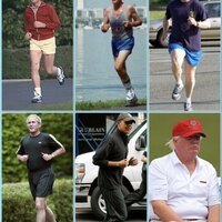 The last 6 US presidents mid-workout
