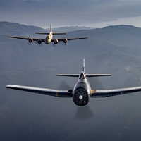 F6F Hellcat and B-17 Flying Fortress (Ye Olde Pub) by marius van dyk