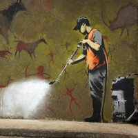 Banksy graffiti removal mural