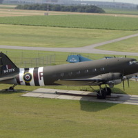 C-47 with D-Day stripes
