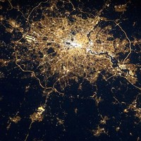 London from the ISS at night
