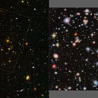 Hubble left, Webb right