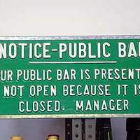 Closed bar