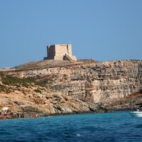 Forts and Castles on Malta. View from the Blue Lagoon