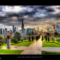 Melbourne, Australia skyline HDR image