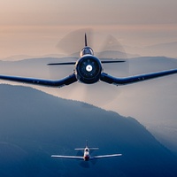 F4U Corsair and P-51 Mustang by marius van dyk