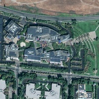 Google’s campus as seen from the “Google” satellite