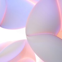 Soft pastel spheres with gentle glowing light by Dzo