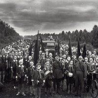 gas mask parade
