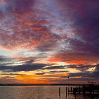 Chesapeake Bay sunrise by Michael Eline