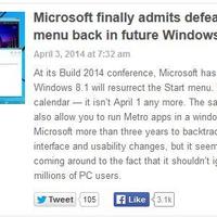 Microsoft is going to bring back the START button....  